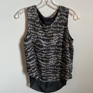 Rag&Bone Silk Pattern Sleeveless Top
